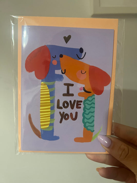 I Love You Dog Card